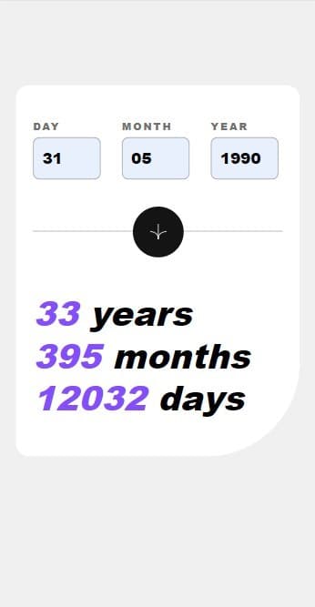 screenshot  Age Calculator App mobile view image